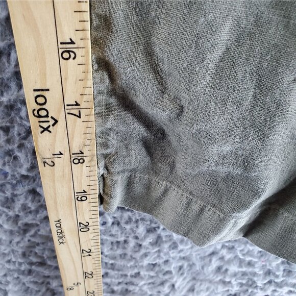 Universal Thread Jumpsuit Womens Medium Green Utility Pockets Linen Blend - Picture 7 of 9